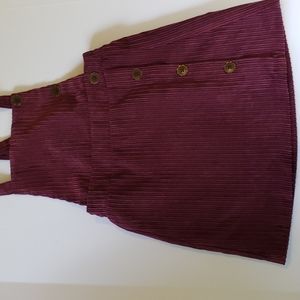 Art class corduroy maroon overall dress